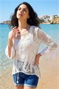Ivory  Dusk Floral Crochet Top, Image 2 of 4