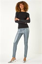 Silver Coated Bengaline Stretch Trouser, Image 2 of 5