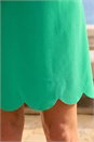 Green Scallop T-Shirt Stretch Dress , Image 4 of 4
