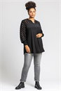 Black Curve Flock Spot Top, Image 4 of 4