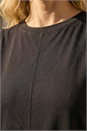 Black Cotton Tiered Stretch Dress, Image 4 of 4