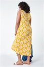 Yellow Curve Aztec Print Stretch Maxi Dress, Image 3 of 5