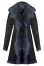Navy Toscana Sheepskin Suede Trench Coat, Image 1 of 7