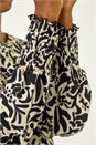 Black Abstract Print Stretch Top, Image 5 of 5