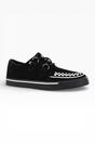Black TUK Footwear Black Pointed Creeper Sneaker Suede Shoes, Image 2 of 8