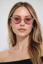 Pink Cat-Eye Sunglasses in Pink, Image 1 of 5