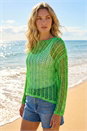 Green Open Knitted Jumper, Image 1 of 4