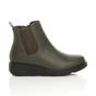 Khaki Low Wedge Comfort Ankle Chelsea Boots, Image 2 of 6