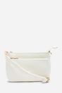 Cream Elani Small Double Zip Cross Body Bag, Image 4 of 7
