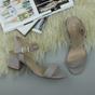 Grey AJVANI Grey Mid Block Heel Strappy Sandals, Image 4 of 6
