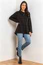 Black Side Split Zip Detail Tunic Top, Image 5 of 5