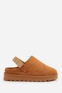 Tan 'Aurelia' Slip On Adjustable Strap Mini Boots, Image 1 of 4