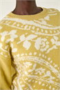 Pale Green Floral Jacquard Knit Jumper , Image 5 of 5