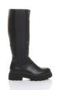 Black Chunky Stretch Chelsea Knee High Boots, Image 1 of 4