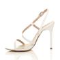 White AJVANI White Party Barely There Strappy High Heels, Image 3 of 6