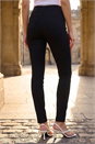 Black Zip Detail Stretch Trouser, Image 3 of 4