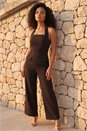 Chocolate Dusk Halter Neck Jumpsuit, Image 1 of 4