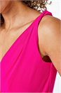 Pink Petite Twist Front Maxi Dress, Image 5 of 5