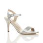 Silver AJVANI Silver High Heel Barely There Strappy Sandals, Image 1 of 6