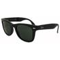 Black Rectangle Matt Black Green Folding Wayfarer 4105 Sunglasses, Image 2 of 3