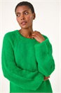 Green Soft Knit Blouson Jumper, Image 4 of 6