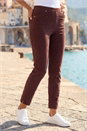 Chocolate Corduroy Straight Stretch Trouser, Image 1 of 4