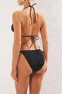 Black Triangle Bikini Set with Star Detail and Tie Side Bottom, Image 4 of 4