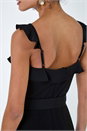 Black Dusk Frill Detail Wide Leg Jumpsuit, Image 5 of 5
