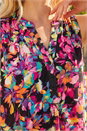 Black Abstract Print Stretch Vest Top, Image 4 of 4