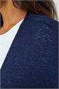 Navy  Short Sleeve Longline Cardigan, Image 5 of 5