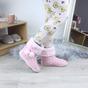 Pink AJVANI Pink Knitted Glitter Ankle Boot Slippers, Image 4 of 5