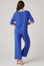 Royal Blue British Boxers Royal Blue "Ultra Blue" Bamboo Lace Pyjama Set, Image 3 of 6