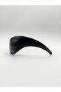Black Ultra Curved Wrap Around Sunglasses in Black, Image 4 of 6