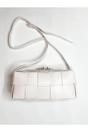 Cream Woven PU Shoulder Bag, Image 1 of 4