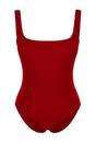 Red Square Neck Scoop Swimsuit with Clean Minimal Design, Image 3 of 4