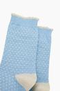 Light Blue Sock Talk Light Blue Polka Dots Combed Cotton Glitter Socks, Image 2 of 4