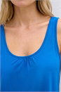 Royal Blue Stretch Jersey Vest Top, Image 4 of 4