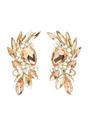Orange Diva Collection Leafy Stud Earrings, Image 1 of 5