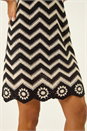 Black Zig Zag Crochet Shift Dress, Image 4 of 4