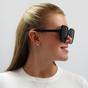 Black Saint Laurent Black Square Black Grey Sunglasses, Image 5 of 6