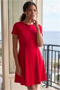 Red Petite Ponte Dress, Image 1 of 4