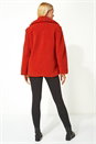 Rust Faux Fur Teddy Coat, Image 3 of 5