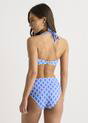Blue Blue Chain Print Twist Front Bikini Top, Image 2 of 4