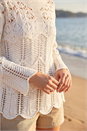 White Petite Open Knit Jumper, Image 4 of 4