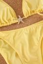 Yellow WOVCOR Yellow Triangle Bikini Set with Star Detail and Tie Side Bottom, Image 2 of 4