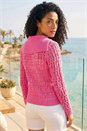 CERISE Crochet Collared Knit Jumper , Image 3 of 4