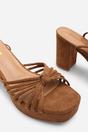 Brown 'Delphine' Wide Fit Platform Heels, Image 5 of 6