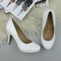 White High Heel Court Shoes, Image 4 of 6
