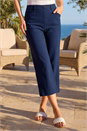 Navy Cropped Stretch Culotte, Image 1 of 4