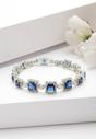 Blue Diva Square Box Chain Bracelet, Image 2 of 6